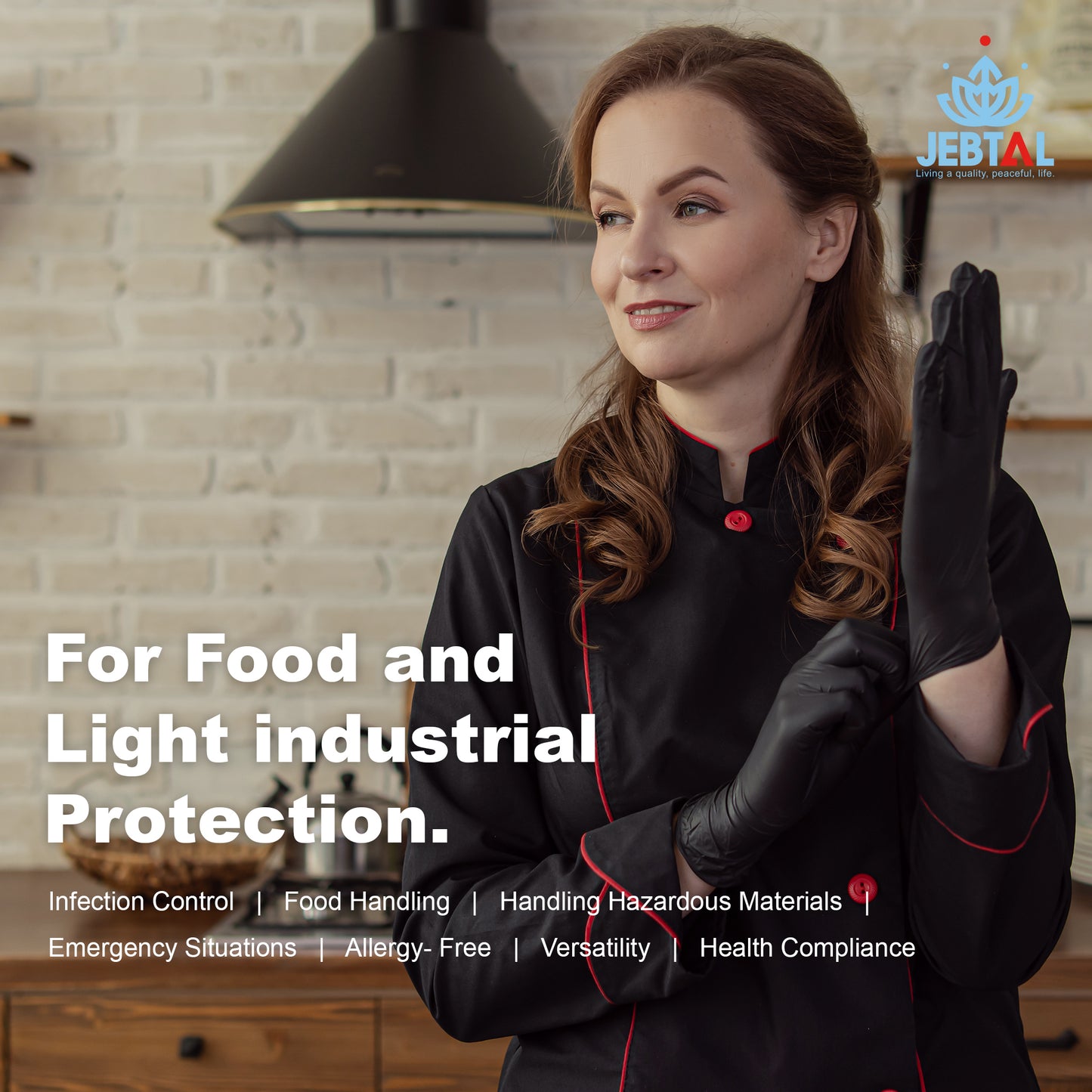 Jebtal Food Grade Gloves Case (10 boxes, 100), Free Shipping