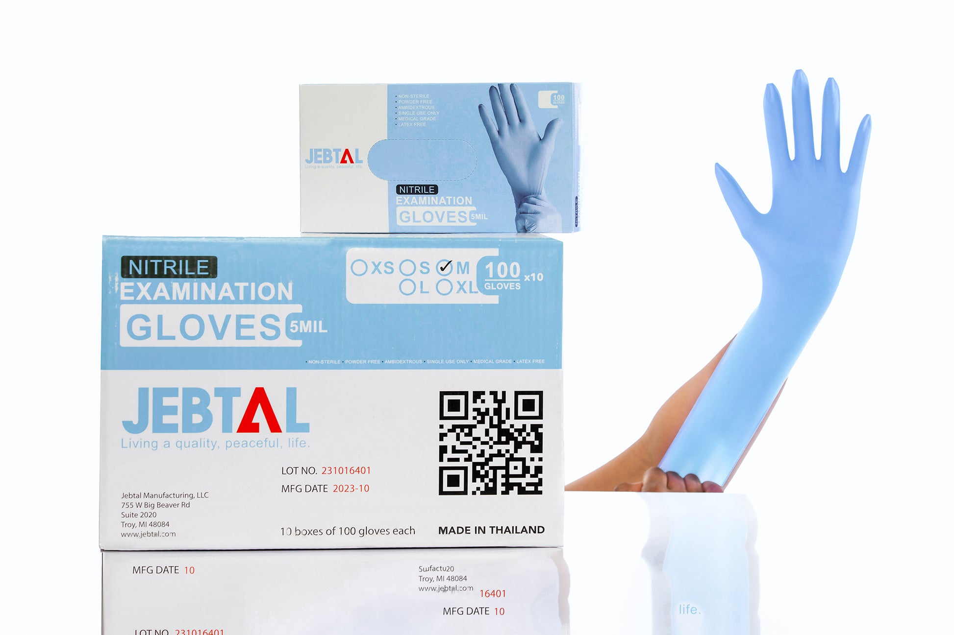 Jebtal Nitrile Examination Gloves