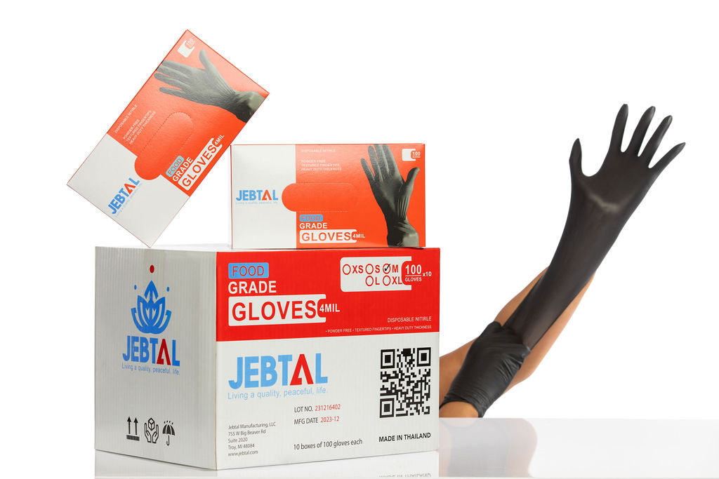 $99.99 per case/5 Cases: (10 Boxes of 100 count per case. 5,000 gloves) Jebtal Food Grade Gloves Bulk, FDA Approved. Free Shipping